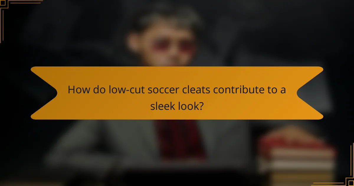 How do low-cut soccer cleats contribute to a sleek look?
